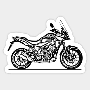 CB500X Motorcycle Sketch Art Sticker